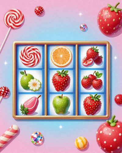 Sweet Bonanza Slot Cover mit bunten S&uuml;&szlig;igkeiten von Pragmatic Play