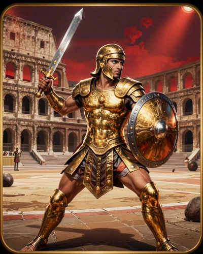 Gladiator Ways Slot Cover mit r&ouml;mischem Gladiator von Red Tiger