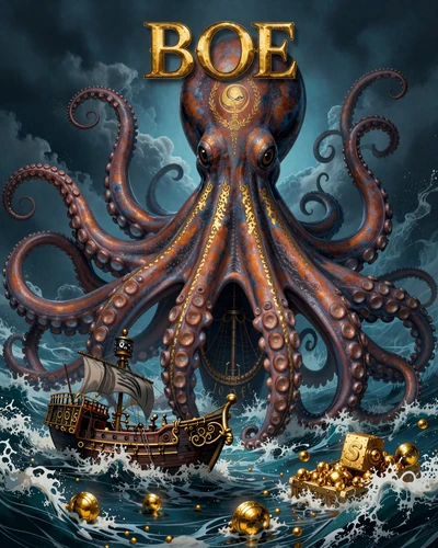 Kraken Bay Slot Cover mit Kraken und Piratenschiff von Hacksaw Gaming