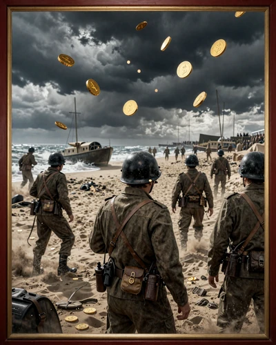 D-Day Slot Cover mit Normandie-Landung von Nolimit City